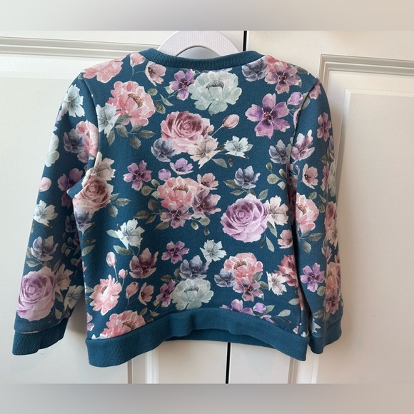 Posh Peanut Girls Floral Crewneck Blue (Size 5T) - Picture 2 of 5